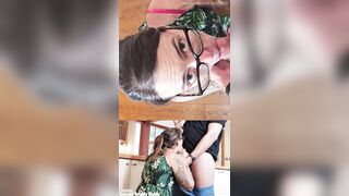 Innocent Hotwife Sucks and Fucks Theo Before Husband Gets Home - Kitchen Quickie