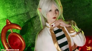 Elf Frieren pleases a traveler with her Feet. Creampie, Pov - MollyRedWolf