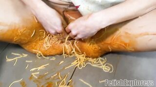 A MESSY spaghetti ANAL FUCK