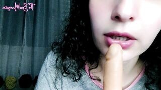 Slutty student continues... fucking hard with her rubber dick