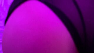 Fucking in lace stockings and cum on her ass