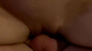 Sexy brunette fucks with landlord and lover in threesome