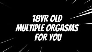 18-Year-Old Beauty Experiences Intense Multiple Orgasms