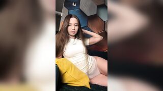 Tits out, pussy wet, panties on – for now…