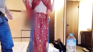 Behind the scenes footage of sexy dress sex