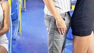 Pervert humps slut on public transport!