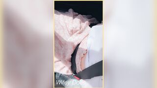 COMPILATION - wifey flashing her tits in the car