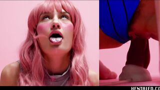 Cute Kawaii Pink Haired Girl Playing With Sex Toys - Petite Tiffany Tatum Ahegao Gooner Anime Hentai