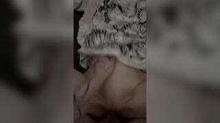 A cute skinny 18-year-old girl gets cum inside her cute pussy in a missionary