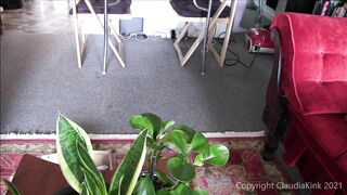 Noisy Vacuum Cleaner Fetish Candid in White Stockings