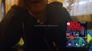 She's cumming like crazy in a public bar with remote-controlled vibrators. She asks to stop...