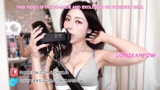 ASMR LICK |LonikaMeow港女舔耳 顱內高潮 3Dio Ear Licking Ahegao Kisses 耳舐め CK內衣【No ADs on PATREON & ONLYFANS】