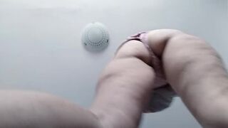 Amateur wife dances naked. Brunette hairy pussy, big tits, big ass.