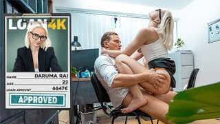 LOAN4K. Blonde whore is having a rough anal fuck for a loan