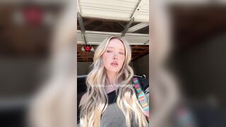 Petite Teen’s Playful Tease in Thong Trends Big