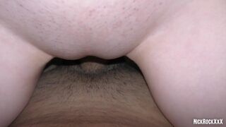 POV Rough Doggy With Petite Pale Babe ! Hair Pulling & Intense Ass Cumshott