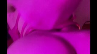 hot latina pussy penetrated by a big black dildo