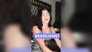 Petite 18yo Latina Gostosa GAGS on Deepthroat - Cum in Mouth on Casting POV