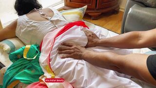Desi Romance in Saree - Hottest Sensual Massage - Big Ass and Leg Massage - Moaning and Dirty Talk