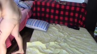 Amateur wife dances naked around the house.