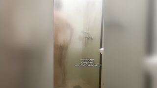 Let’s Pretend I’m Your Maid, Cleaning The Shower Glass With My Tits Like A Slut